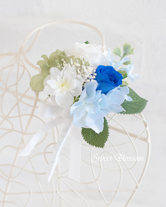 【オーダーメイド】プリザーブドフラワーのナチュラルブーケ＆ブートニア プリザーブドフラワー