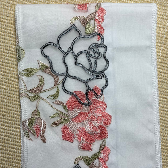 洗える刺繍半衿　ビッグローズ【ラスト】 8枚目の画像