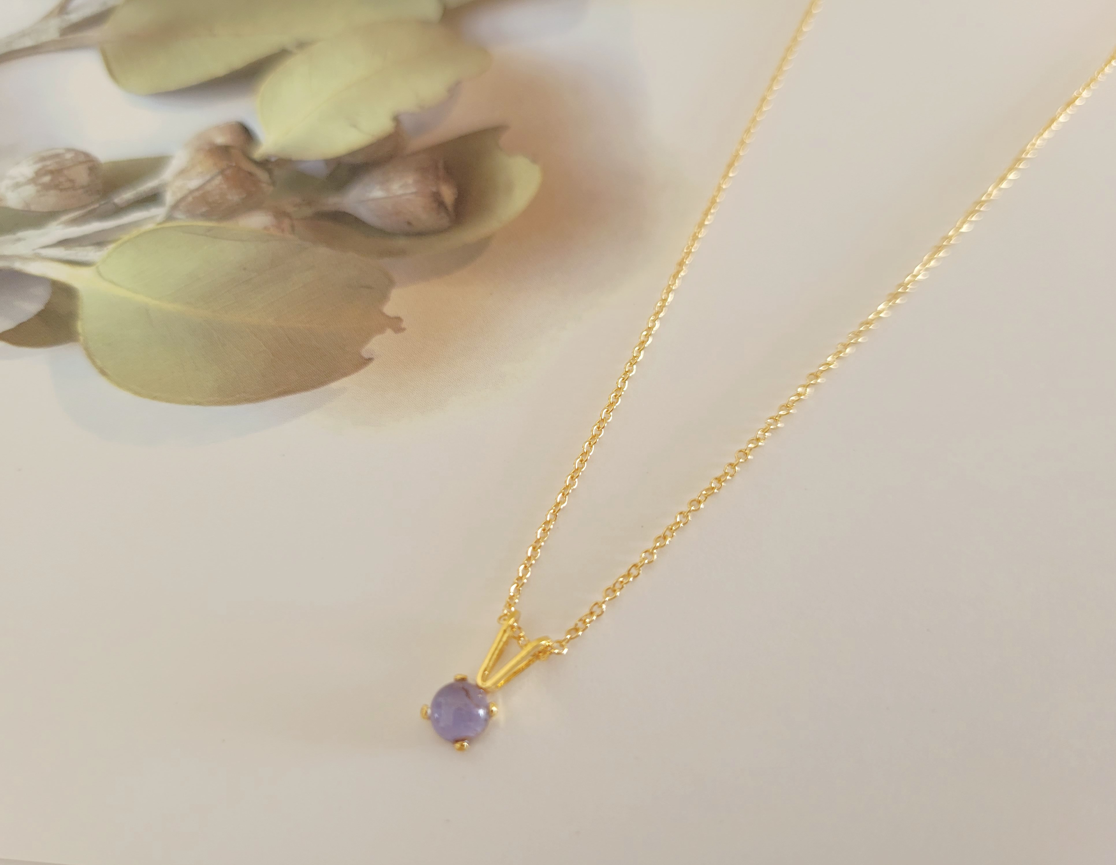 *14kgf*〈12月誕生石〉タンザナイトのネックレス