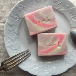 【人気No.3】イランイラン石鹸　Aimé Soap  エメ　手作り石鹸 ハンドメイド石鹸　ピンク　雑貨石鹸【1個】 4枚目の画像