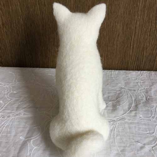 羊毛フェルト 白柴 白い犬 羊毛フェルト masapan 通販 14418027