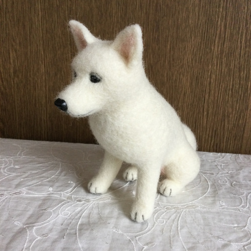 羊毛フェルト 白柴 白い犬 羊毛フェルト masapan 通販 14418027 羊毛フェルト 白柴 白い犬 羊毛フェルト masapan 通販 14418027