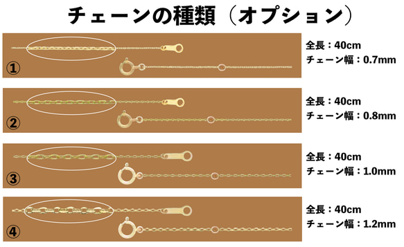 角あずき10金ネックレスチェーン　ゴールド【K10】レディース　全長40cm　選べる太さ0.7~1.2mm 18枚目の画像