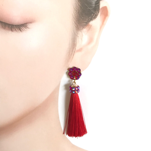 EA-01 Ballroom 社交ダンスアクセサリー フリンジピアスorイヤリング