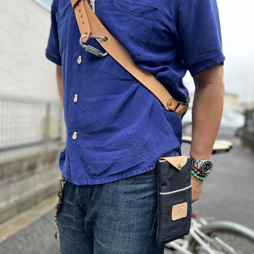 スマートフォンベルトポーチ(プレーン)【セルビッチデニム