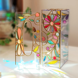 訂購：「春宴金」玻璃藝術紙巾盒 第4張的照片