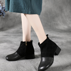 ♥秋冬手工新品♥女士真皮皮鞋高跟鞋高跟鞋22.5cm～25cm 2色#576 第13張的照片