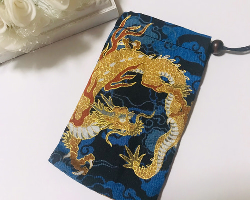 かっこいい龍柄 お守り巾着袋 ③ 10×6cm 巾着袋 Rinoa 通販 14418858