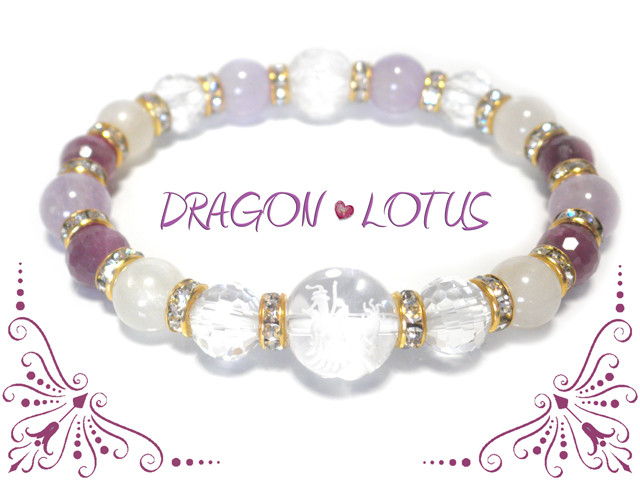熱的な愛・出会いへ導く　ルビーとムーンストーンのドラゴンロータス アクセサリー 姫ブレス