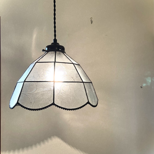 昭和ガラスのペンダントランプ ステンドグラス クリアー系 シーリング