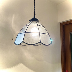 昭和ガラスのペンダントランプ ステンドグラス クリアー系 シーリング