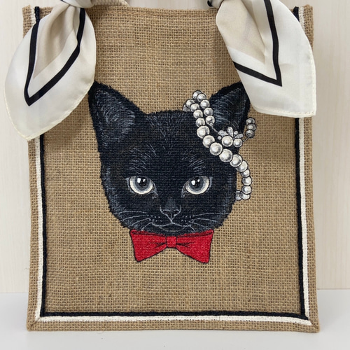 ANNA SUI かごバッグ 黒猫刺繍 ANNA SUI かごバッグ 黒猫刺繍