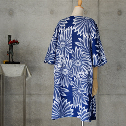 着物リメイク　綿絽　フレアー袖のチュニック/ フリーサイズ 5枚目の画像