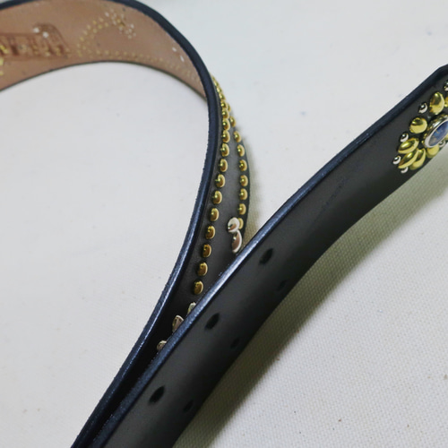 こむぎ　スタッズ　レザー　ベルト　ハンドメイド　bero3-12 0_178230b96f4eebc83771b9478894