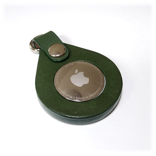 iphoneみたいに角張ったフォルムのAirTag（エアタグ）レザーケース