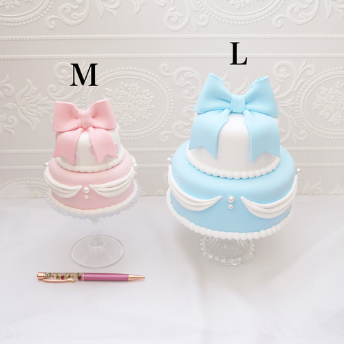 クラシカルローズクレイケーキ✳︎ピンク✳︎色変更可フェイクケーキ