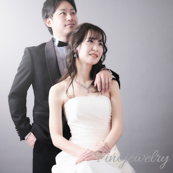 【送無・SpcialBox付 ピアス イヤリング ネックレス】P013N008 結婚式 wedding ボタニカル 4枚目の画像