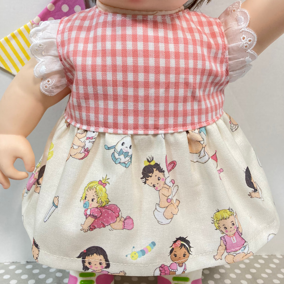 リトルベイビーガールのワンピース♡　ぽぽちゃん　服　USAコットン 2枚目の画像