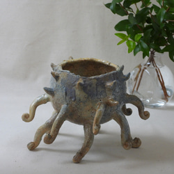 タコ足陶製植木鉢(Y) 10枚目の画像