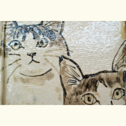 ミックスネコ　なかよし二匹　角皿・豆皿　小さいお皿　ねこ・猫　手作り陶芸・陶器　食器 5枚目の画像