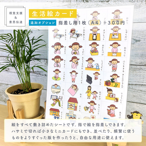 生活絵カード 女の子用 視覚支援 発達障害 自閉症 保育教材
