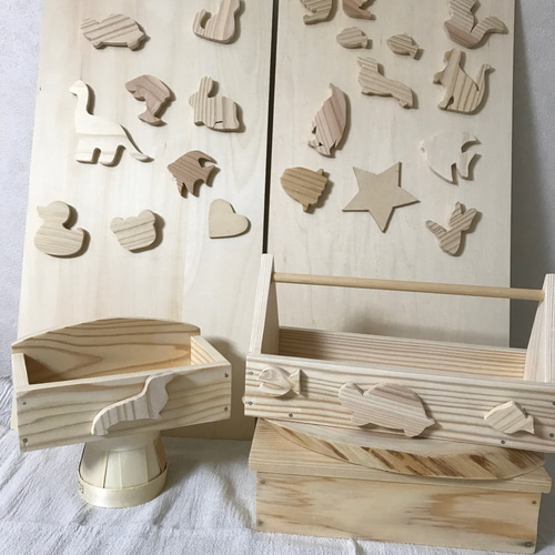 手作り木工キット 木製雑貨【手さげのボックス】ハンドメイド 手作り木工キット 木製雑貨【手さげのボックス】ハンドメイド