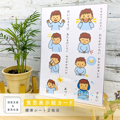 意思表示絵カード 男の子用 視覚支援 発達障害 自閉症 保育教材