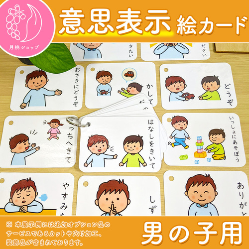 しつけ絵カード 男の子用 視覚支援 発達障害 自閉症 療育グッズ