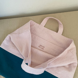 『入園.入学に』桜色のレッスンバッグ&巾着袋2点セット 7枚目の画像