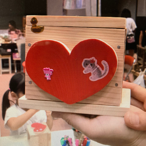 手作り木工キット 木製雑貨【ミニプレート付きちょきん箱