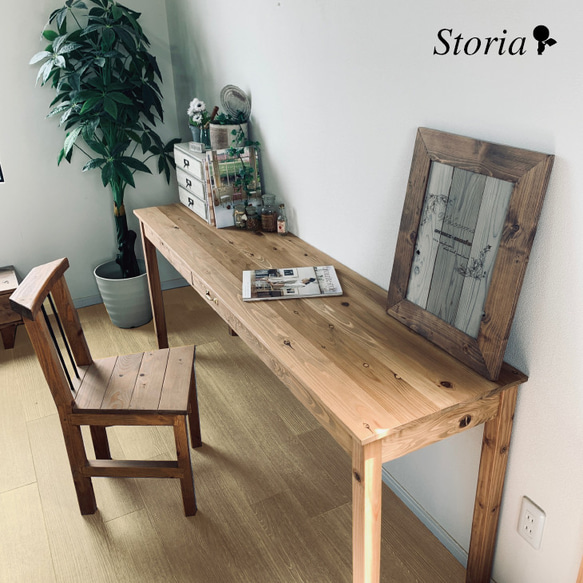 ワークデスク(MW) カウンター 天然木 無垢材 カントリー アンティーク 勉強机 ミシン台 Storia ストーリア 幅83✖︎高さ105✖︎奥行き38センチ 受付カウンター　レジカウンター N2332159661(17983円)
