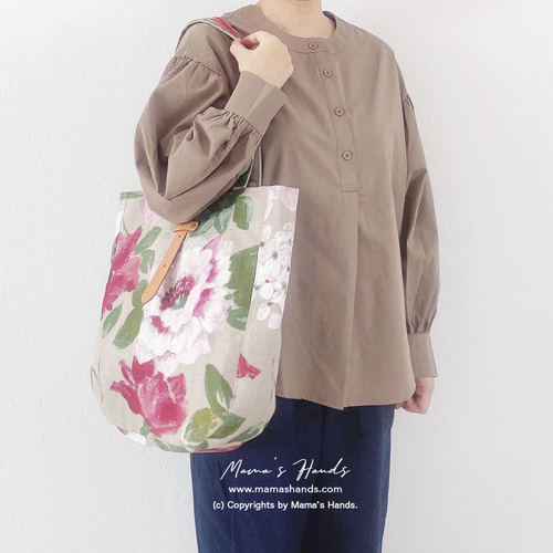 ⭐️7点売れました⭐️おしゃれな フランス リネン 花 大柄 北欧  