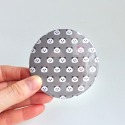 【SALE】パンダの缶ミラー 6枚目の画像