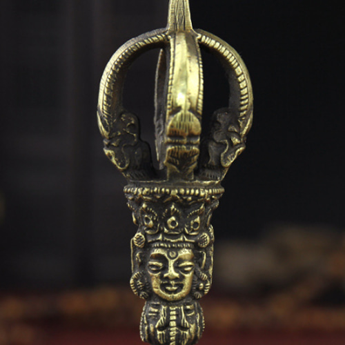 チベット密教法器 鐘 五鈷杵 金剛鈴 金剛杵セット 真鍮製