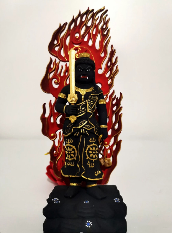 天然黒松（男松）仏像 昭和53年 金比羅宮参拝記念 木彫仏 一刀彫