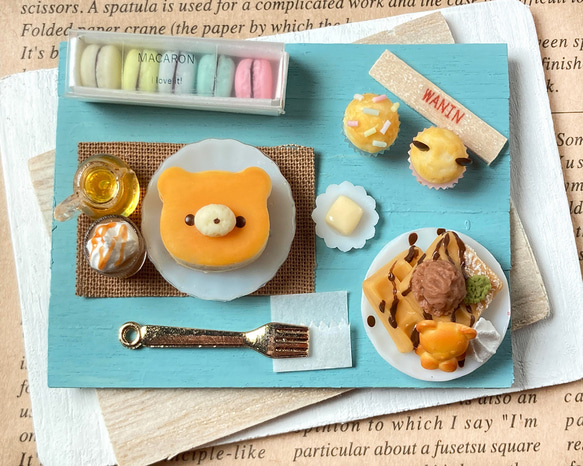 ✿ぽてくまさんとパンケーキ✿うさぎさん✿ハチさん✿ おとうさんといっしょ🌈 ・ 8月8日に作ってくれた ウサギとクマ