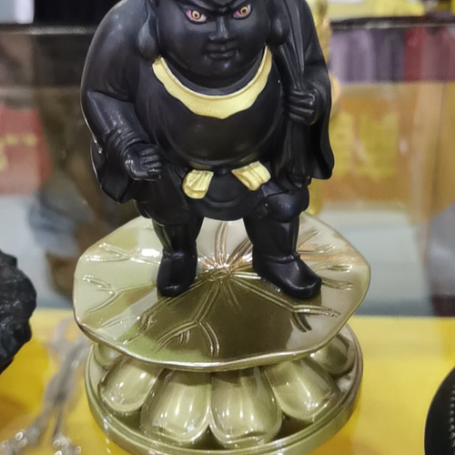 【修縁堂】珍品 七福神 大黒天立像 木彫仏像 彫刻 天然木檜材 仏教工芸 木彫 大黒天像 仏像 東洋彫刻 仏教美術 七福神 縁起物 置物 高さ54