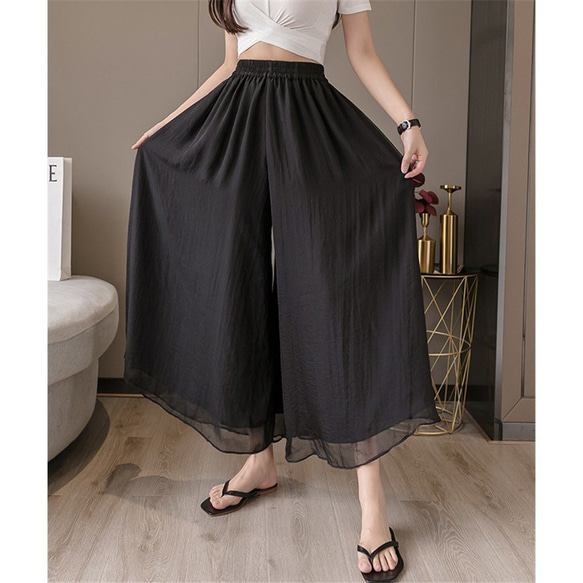 Cotton Rayon Jacquard Tuck Wide Pants | Pasand by ne Quittez