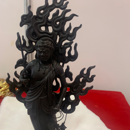 大型高30cm 豪華！仏像不動明王立像 銅製品 仏教美術品 真言宗 彫刻 大型高30cm 豪華！仏像不動明王立像 銅製品 仏教美術品 真言宗 彫刻