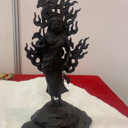 大型高30cm 豪華！仏像不動明王立像 銅製品 仏教美術品 真言宗 彫刻 大型高30cm 豪華！仏像不動明王立像 銅製品 仏教美術品 真言宗 彫刻