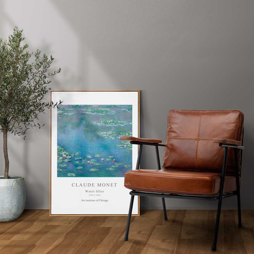 Amazon.co.jp: 水彩 睡蓮 日の出 ポスター モネ キャンバス 絵画
