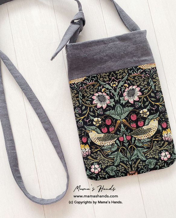 &lt;4色流蘇可選&gt; Stylish Strawberry Thief William Morris Crossbody 第4張的照片