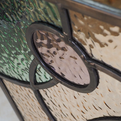 モダン調ステンドグラスパネル/円形 パネル ケイム組 インテリア