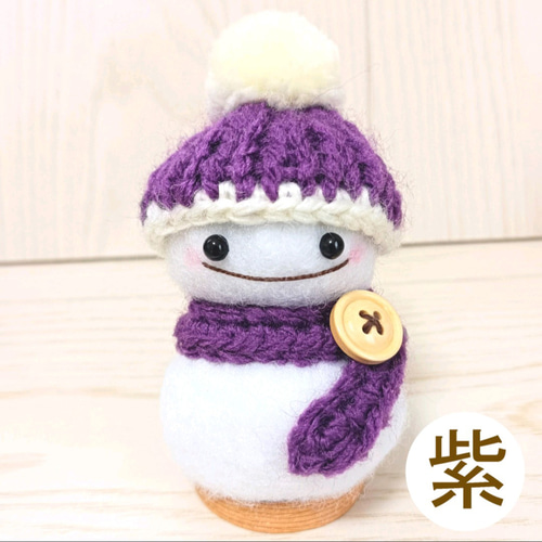 【オーダー品】雪だるま帽子 ニット帽 ハンドメイド 2 n-1691b.jpg
