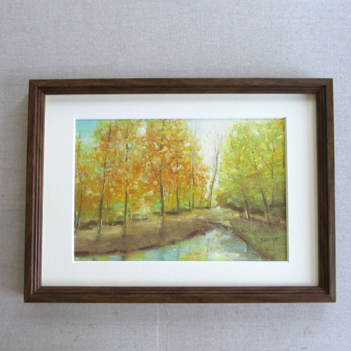 市場の風景 パステル画 1点もの！ 市場の風景 パステル画 1点もの！