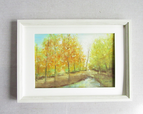 パステル画 Autumn(パステル画 額付き 原画 ） 絵画 takiyo
