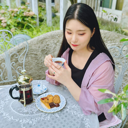 シンセティックホワイトオパールリング/10月誕生石/サイズオーダー可/華奢デザイン/18金仕上げ 10枚目の画像