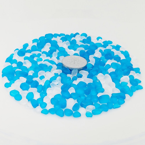 ＊ICE BLUE MOON～氷の国～＊シーグラスアート レア 7591010b9a49fc48e19992a75a9125