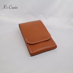 ヌメ革　ベルト通し型スマホケース縦型【送料無料】 2枚目の画像