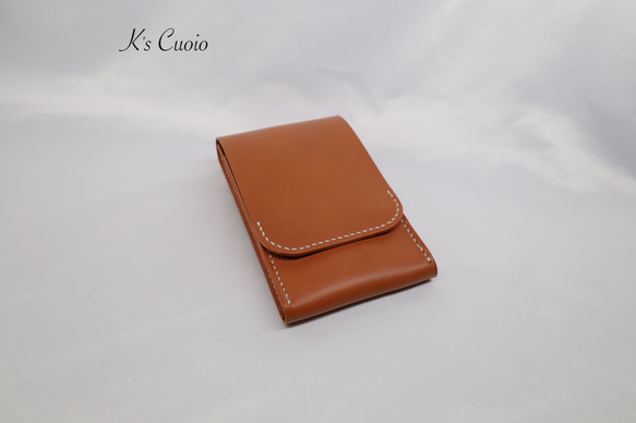 ヌメ革　ベルト通し型スマホケース縦型【送料無料】 2枚目の画像